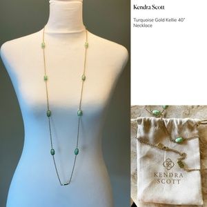 Kendra Scott Kellie 40" Gold / Seafoam Magnesite Necklace